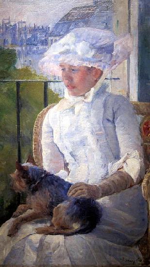 Mary Cassatt Young Girl at a Window Norge oil painting art